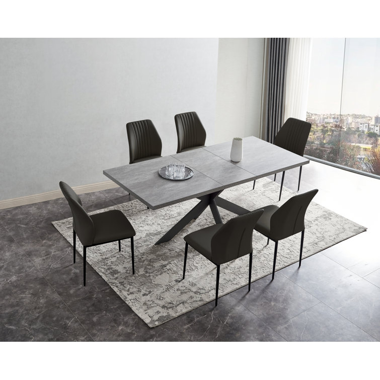 Space saving table and 6 chairs hot sale